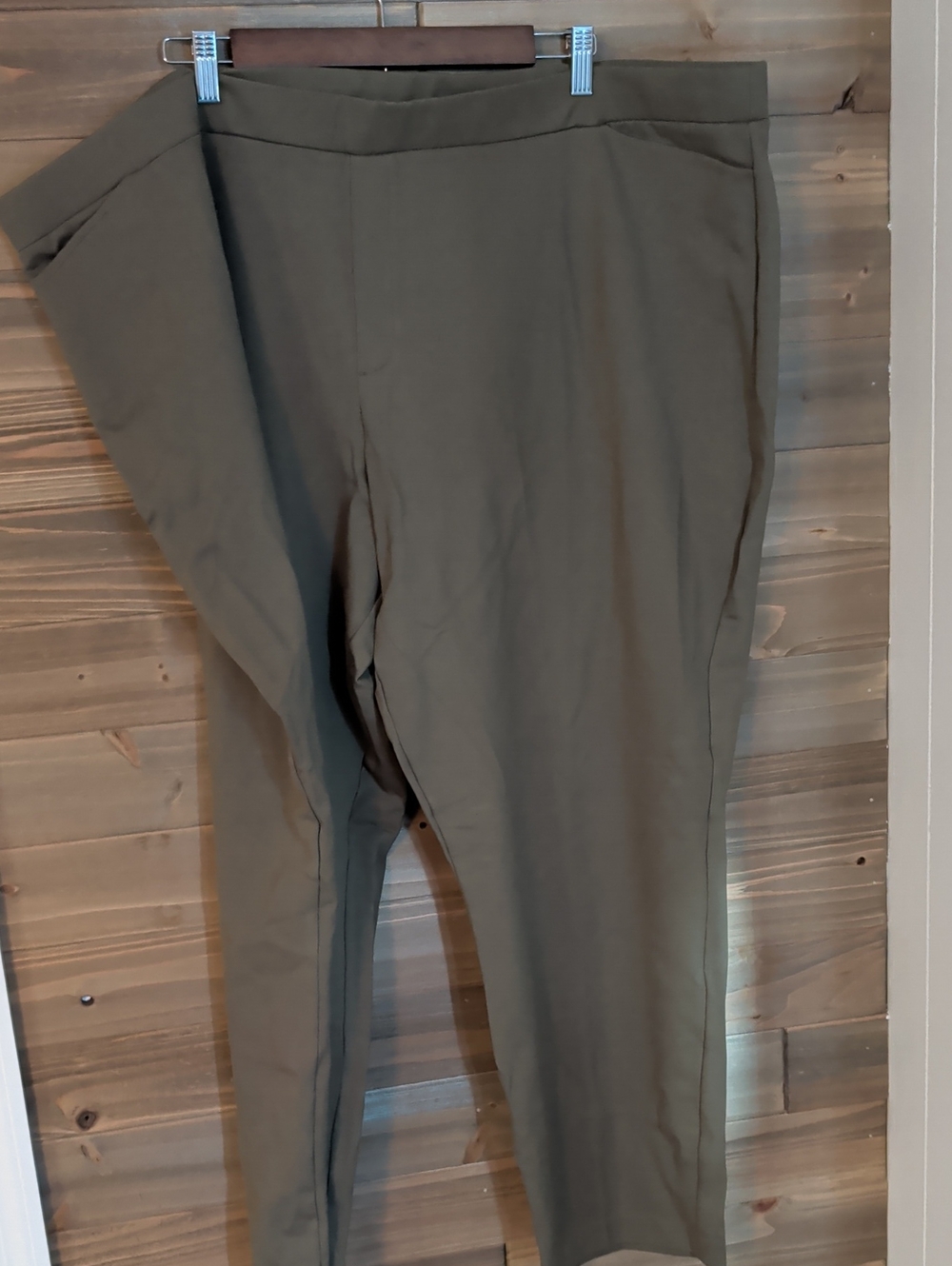 Susan Graver Olive Stretch Jogger Pants
